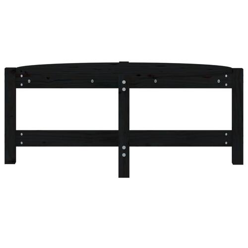 Sofabord 87x48x35 cm massivt fyrretræ sort