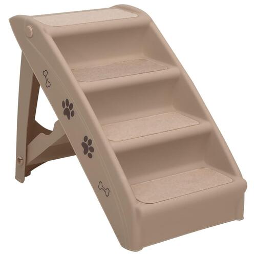 Foldbar hundetrappe 62x40x49,5 cm brun