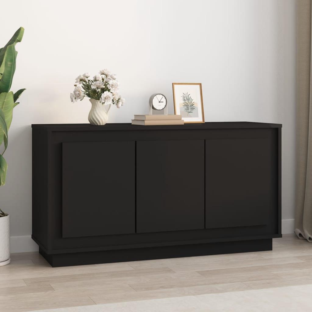 Skænk 102x35x55 cm konstrueret træ sort