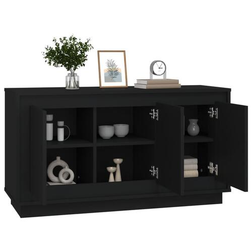 Skænk 102x35x55 cm konstrueret træ sort