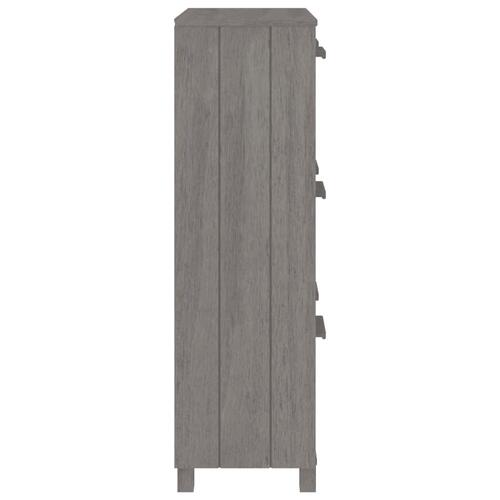 Skoskab HAMAR 59,5x35x117 cm massivt fyrretræ lysegrå