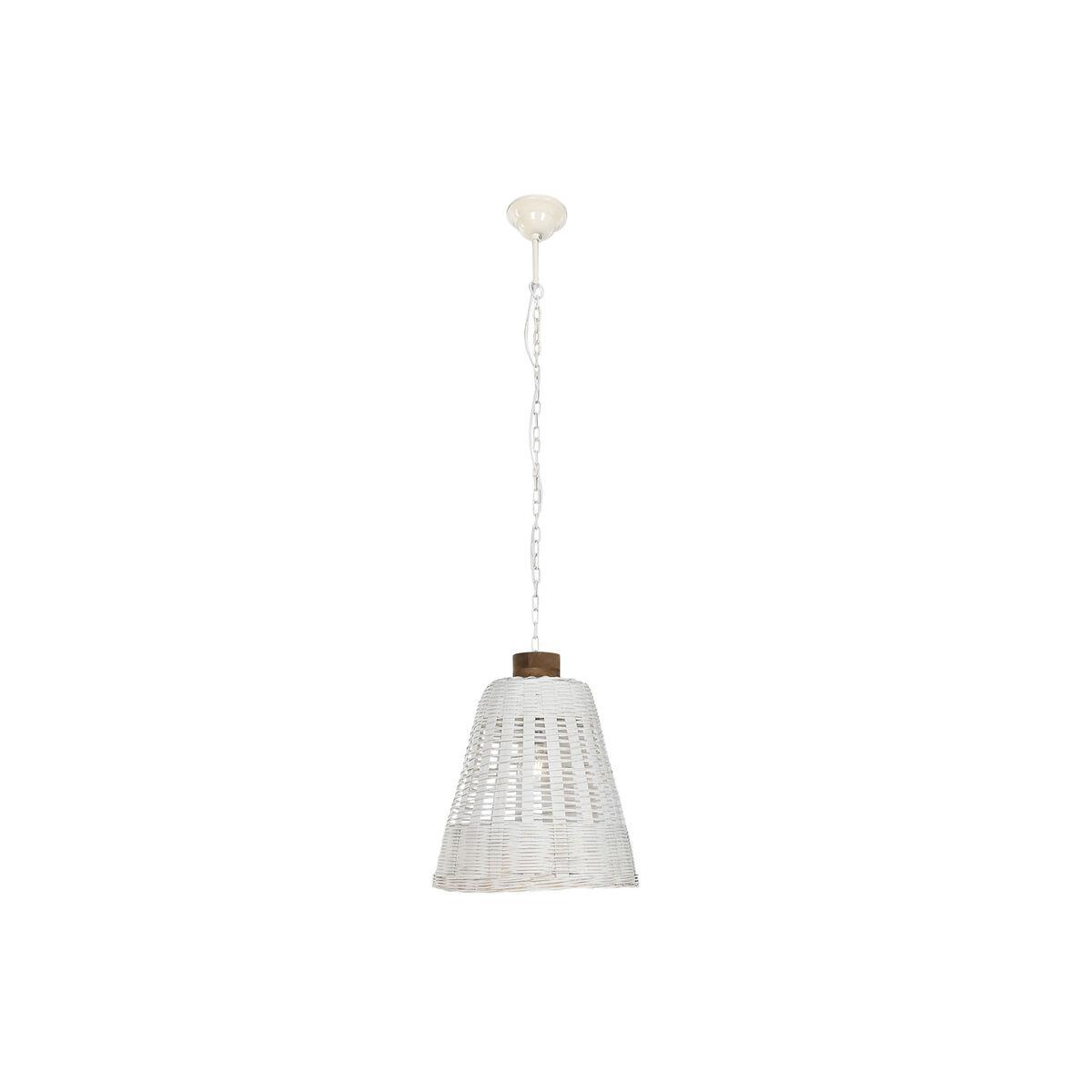 Loftslampe - hvid bambus og mangotræ, E27, 50 W, 48 × 48 × 57 cm