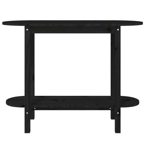 Konsolbord 110x40x80 cm massivt fyrretræ sort