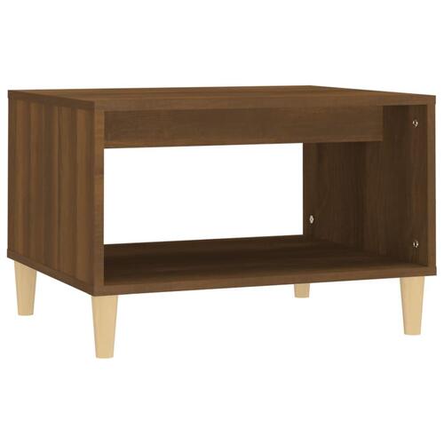 Sofabord 60x50x40 cm konstrueret træ brun egetræsfarve