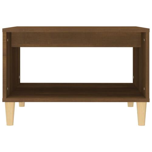 Sofabord 60x50x40 cm konstrueret træ brun egetræsfarve