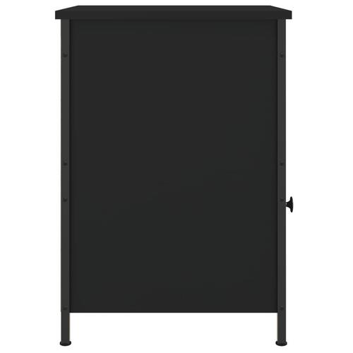 Sengeborde 2 stk. 40x42x60 cm konstrueret træ sort