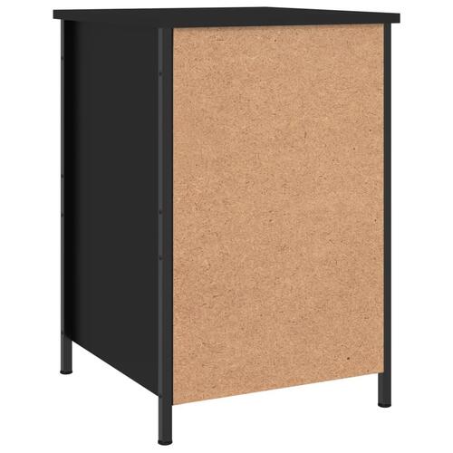 Sengeborde 2 stk. 40x42x60 cm konstrueret træ sort