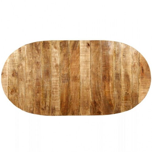 Spisebord i massivt mangotræ og stål 180 cm