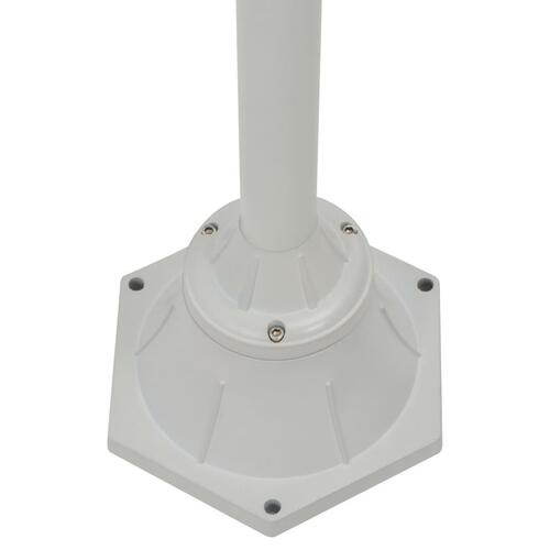 Havestolpelampe E27 220 cm aluminium 2 lanterner hvid
