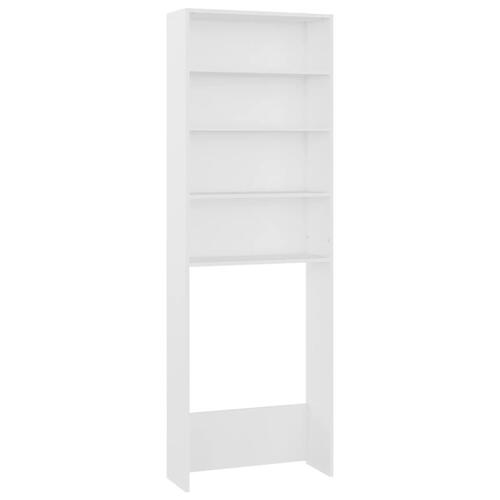 Vaskemaskineskab 64x24x190 cm hvid