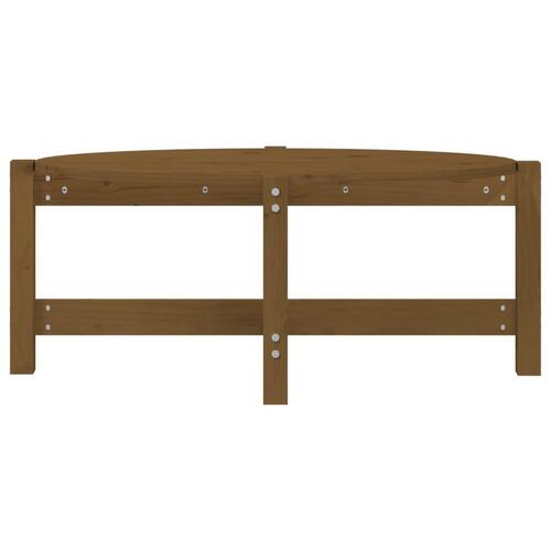 Sofabord 87x48x35 cm massivt fyrretræ gyldenbrun
