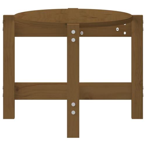 Sofabord 87x48x35 cm massivt fyrretræ gyldenbrun