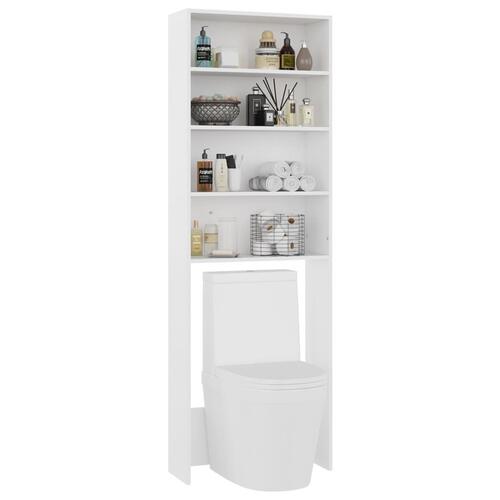 Vaskemaskineskab 64x24x190 cm hvid