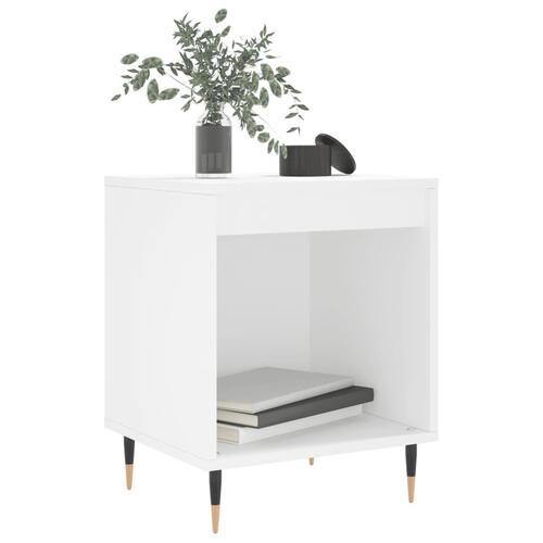 Sengeborde 2 stk. 40x35x50 cm konstrueret træ hvid