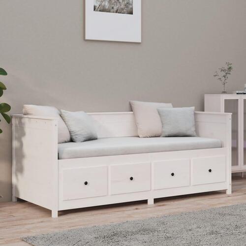 Daybed 90x190 cm massivt fyrretræ hvid