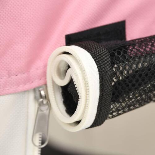 Foldbar hundegård med bæretaske 90x90x58 cm pink