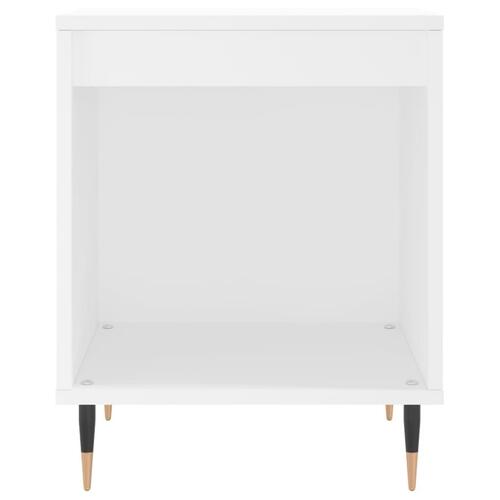 Sengeborde 2 stk. 40x35x50 cm konstrueret træ hvid