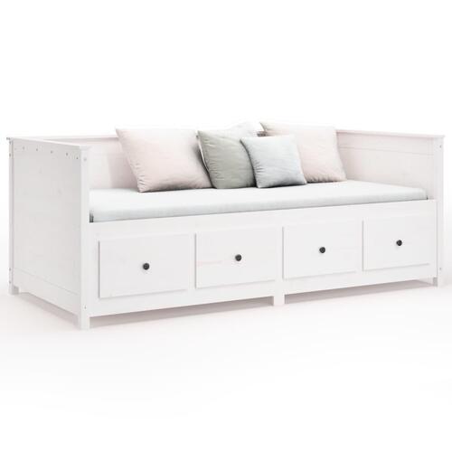 Daybed 90x190 cm massivt fyrretræ hvid