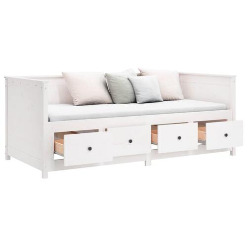 Daybed 90x190 cm massivt fyrretræ hvid