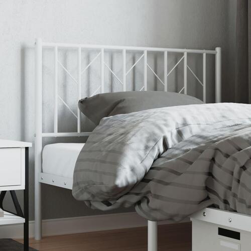 Sengegavl 100 cm metal hvid