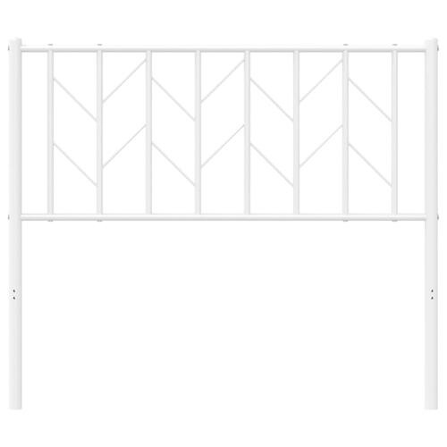 Sengegavl 100 cm metal hvid