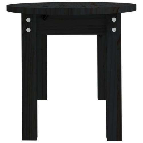 Sofabord 80x40x35 cm massivt fyrretræ sort