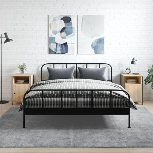 Sengeborde 2 stk. 40x42x60 cm konstrueret træ sonoma-eg