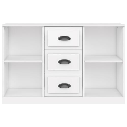 Skænk 104,5x35,5x67,5 cm konstrueret træ hvid højglans