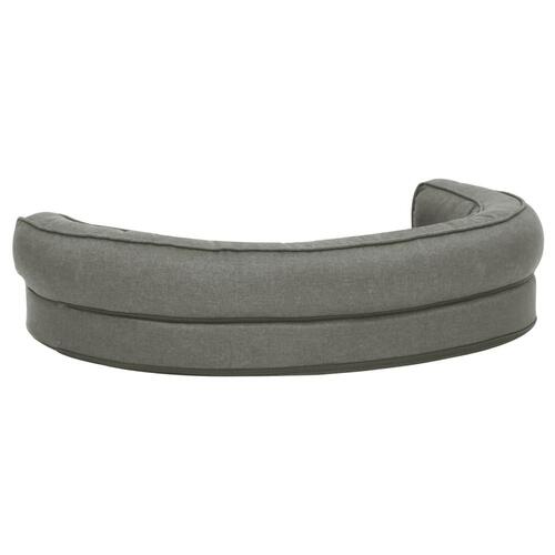 Ergonomisk hundeseng 75x53 cm hør-look fleece grå