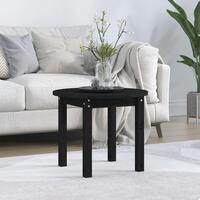 Sofabord Ø 55x45 cm massivt fyrretræ sort