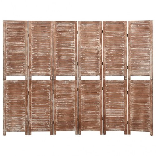 6-panels rumdeler 210x165 cm massivt kejsertræ