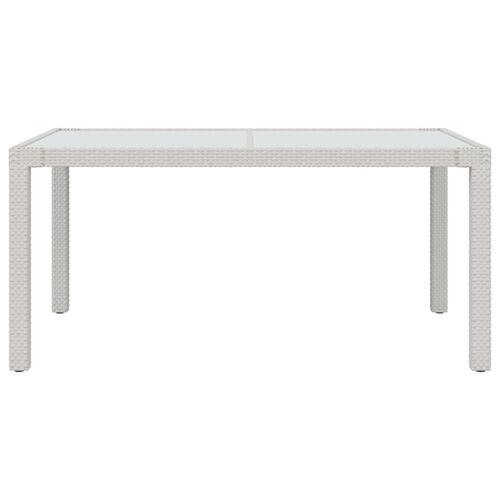 Udendørs spisebordssæt 5 dele med hynder polyrattan hvid