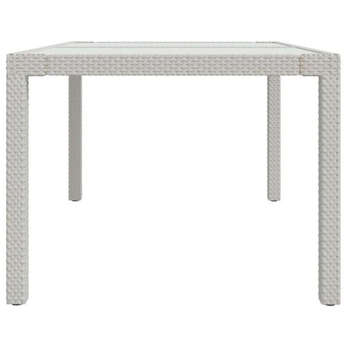 Udendørs spisebordssæt 5 dele med hynder polyrattan hvid