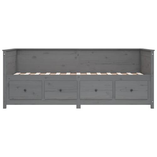 Daybed 90x190 cm massivt fyrretræ grå