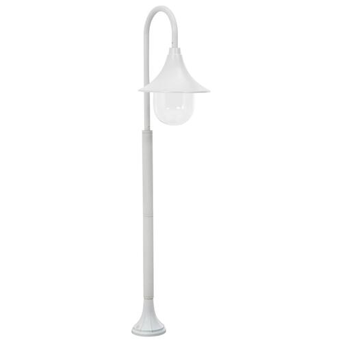 Havestolpelampe E27 120 cm aluminium hvid