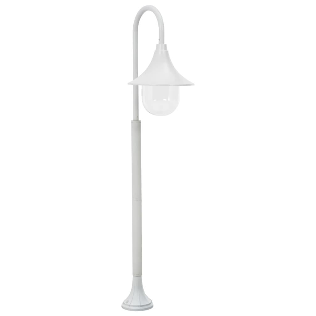 Havestolpelampe E27 120 cm aluminium hvid