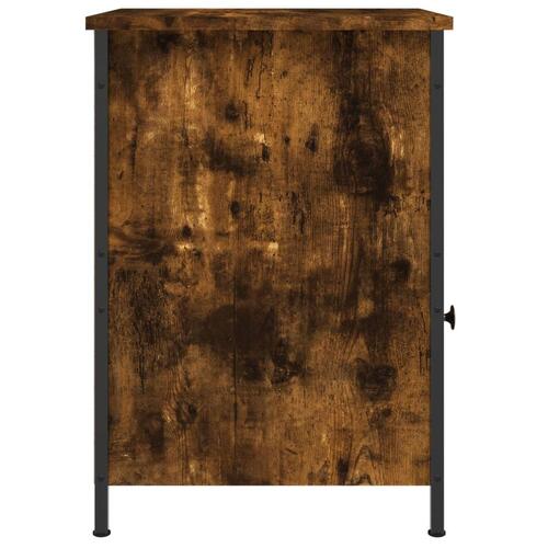 Sengeborde 2 stk. 40x42x60 cm konstrueret træ røget egetræ