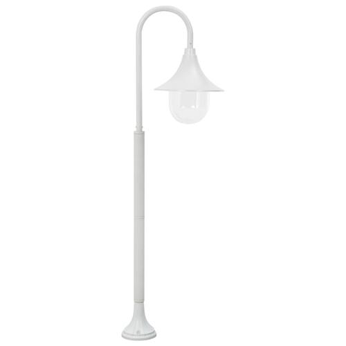 Havestolpelampe E27 120 cm aluminium hvid