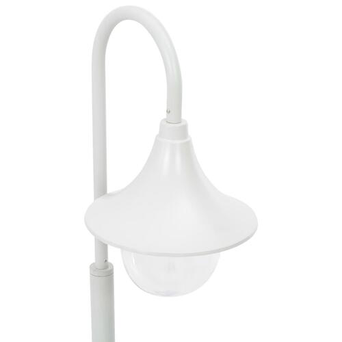 Havestolpelampe E27 120 cm aluminium hvid