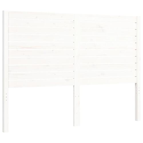 Sengeramme med sengegavl 120x200 cm massivt træ hvid