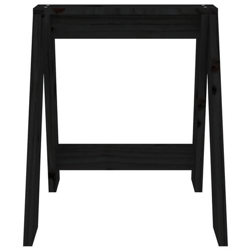 Taburetter 2 stk. 40x40x45 cm massivt fyrretræ sort