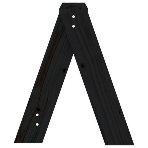 Taburetter 2 stk. 40x40x45 cm massivt fyrretræ sort