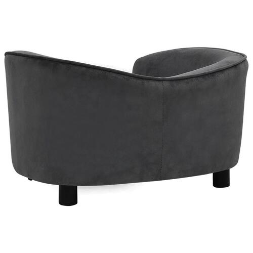 Hundesofa 69x49x40 cm plys mørkegrå