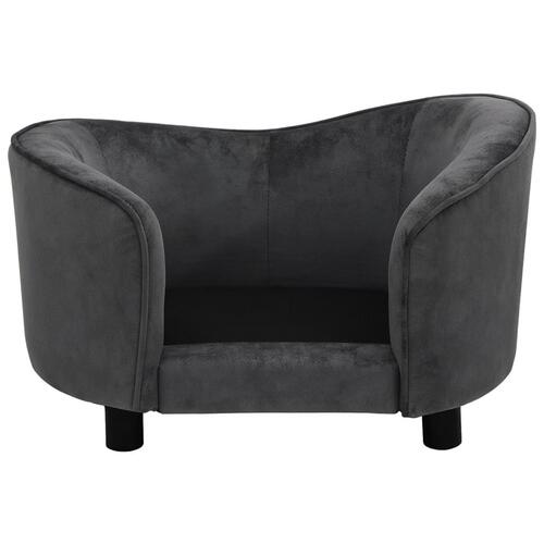 Hundesofa 69x49x40 cm plys mørkegrå