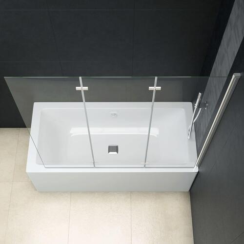 Foldbar brusekabine 3 paneler ESG 130x138 cm
