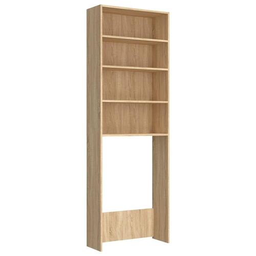 Vaskemaskineskab 64x24x190 cm sonoma-eg