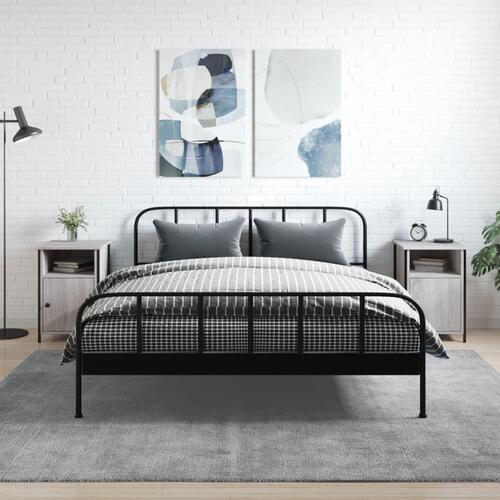 Sengeborde 2 stk. 40x42x62 cm konstrueret træ grå sonoma-eg