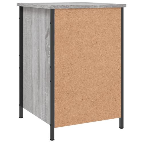 Sengeborde 2 stk. 40x42x62 cm konstrueret træ grå sonoma-eg