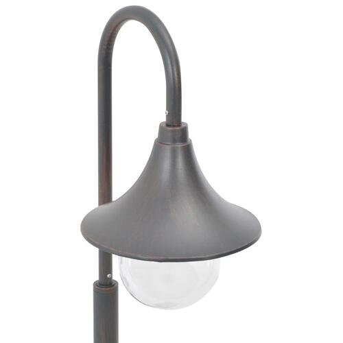 Havestolpelampe E27 120 cm aluminium bronzefarvet
