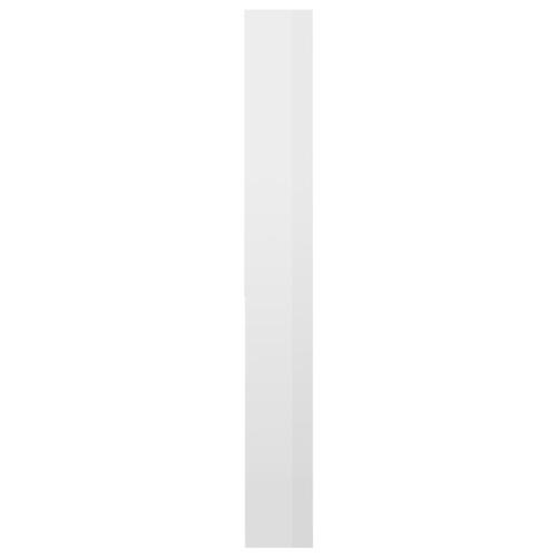 Badeværelsesskab til vaskemaskine 64x24x190 cm sort højglans